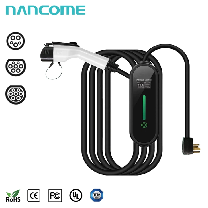 Chargeur portable pour véhicule électrique de type 2